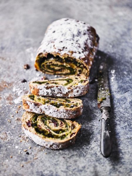 Earl gray and lemon stollen dessert